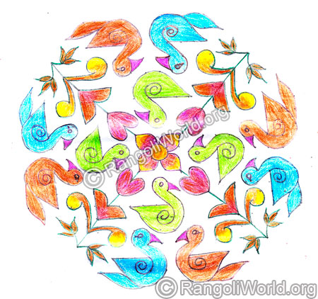 Swan Rangoli